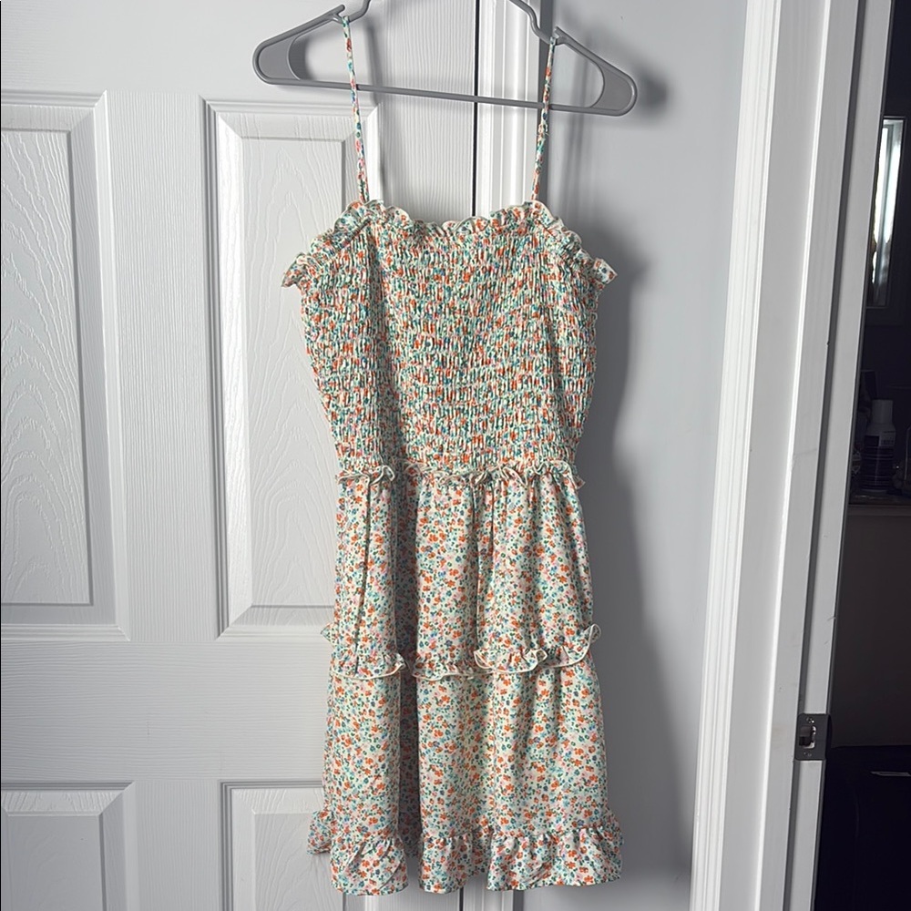 Floral mini tiered sundress